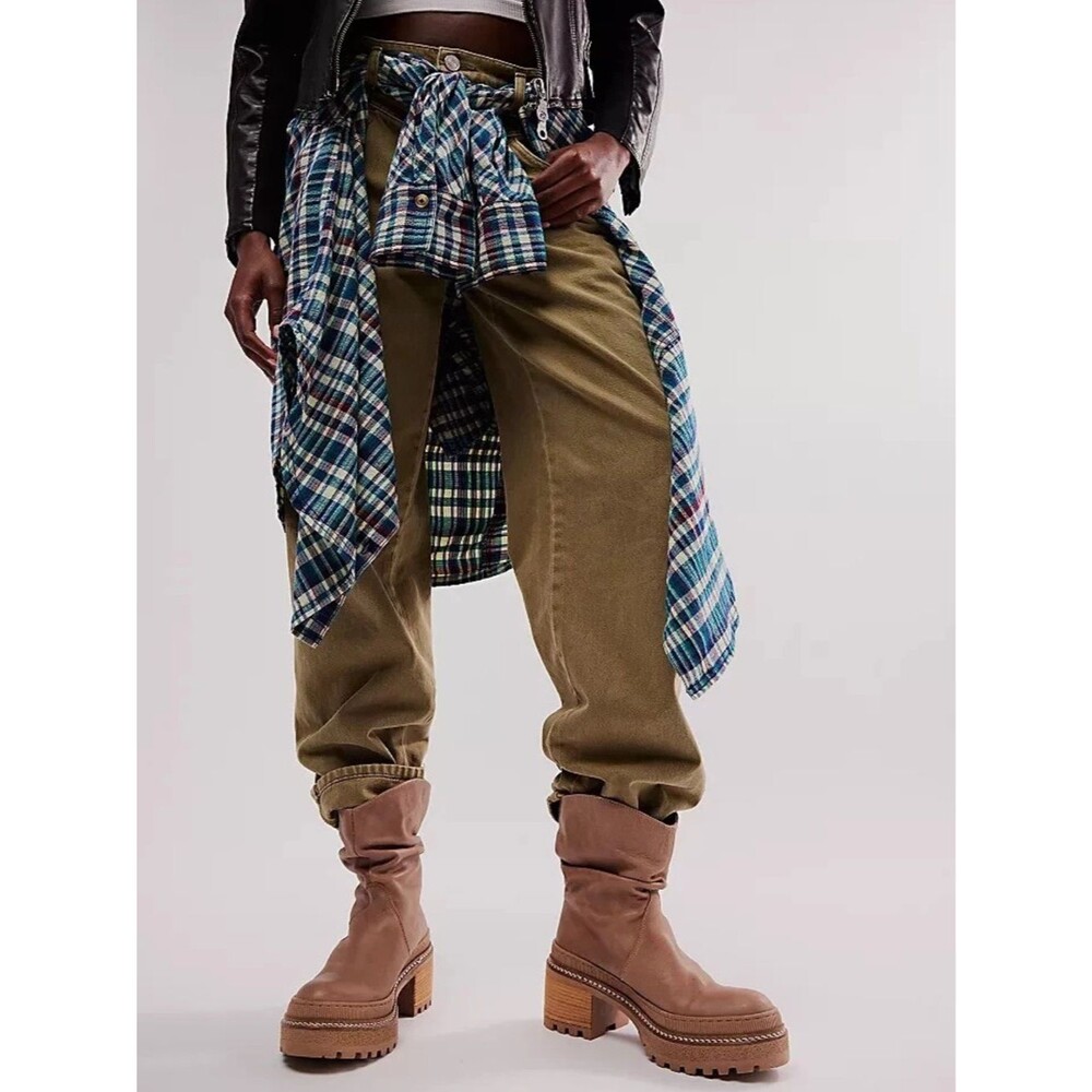 NEW Free People Mel Slouch Boots Leather size 8.5